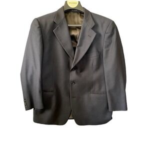 Vito Rufolo Blazer Suit Jacket Super 100 Ventless Gray Men 44R Made in Italy